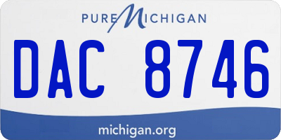 MI license plate DAC8746