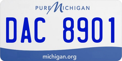 MI license plate DAC8901