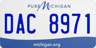 MI license plate DAC8971