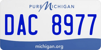 MI license plate DAC8977