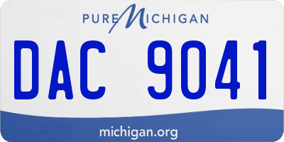MI license plate DAC9041