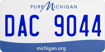 MI license plate DAC9044