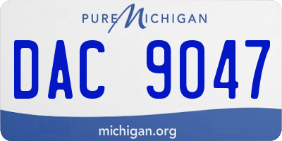 MI license plate DAC9047