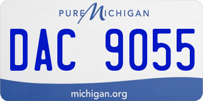MI license plate DAC9055