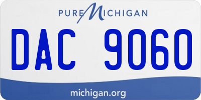 MI license plate DAC9060