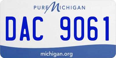 MI license plate DAC9061