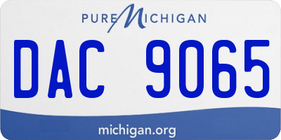 MI license plate DAC9065