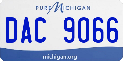 MI license plate DAC9066