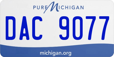 MI license plate DAC9077