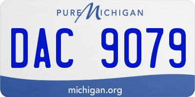 MI license plate DAC9079