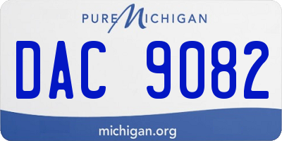 MI license plate DAC9082
