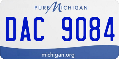 MI license plate DAC9084