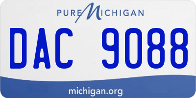 MI license plate DAC9088