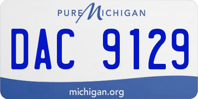 MI license plate DAC9129