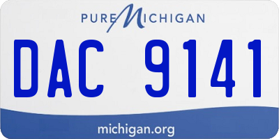 MI license plate DAC9141