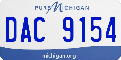 MI license plate DAC9154