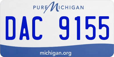 MI license plate DAC9155