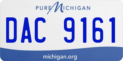 MI license plate DAC9161
