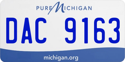 MI license plate DAC9163