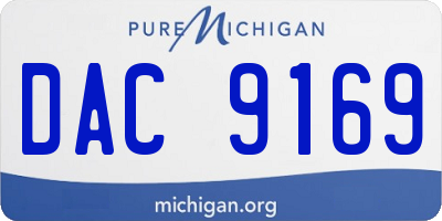 MI license plate DAC9169
