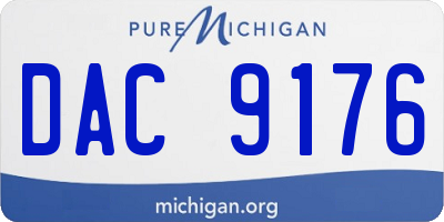 MI license plate DAC9176