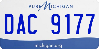 MI license plate DAC9177