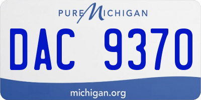 MI license plate DAC9370