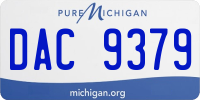 MI license plate DAC9379