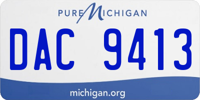 MI license plate DAC9413