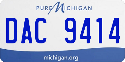 MI license plate DAC9414
