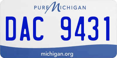 MI license plate DAC9431