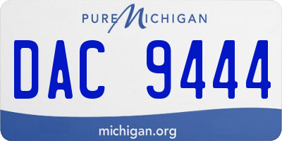 MI license plate DAC9444