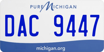 MI license plate DAC9447
