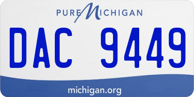 MI license plate DAC9449