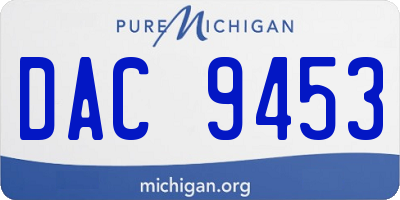 MI license plate DAC9453
