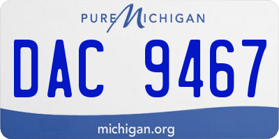 MI license plate DAC9467