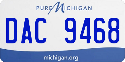 MI license plate DAC9468