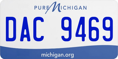 MI license plate DAC9469