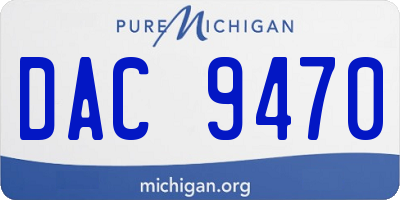 MI license plate DAC9470