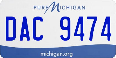 MI license plate DAC9474