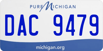 MI license plate DAC9479