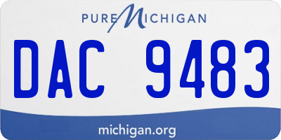 MI license plate DAC9483