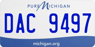MI license plate DAC9497