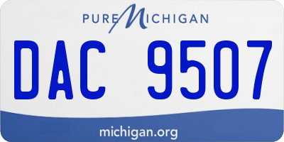 MI license plate DAC9507
