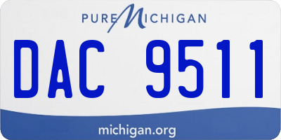 MI license plate DAC9511
