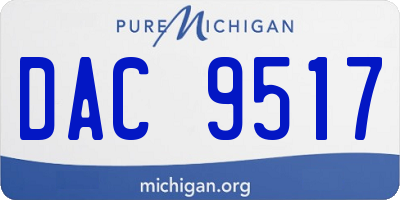 MI license plate DAC9517