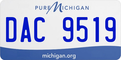 MI license plate DAC9519
