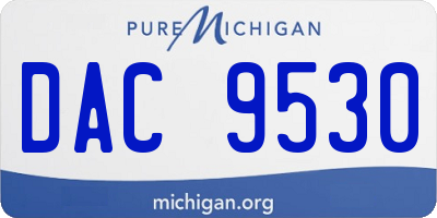 MI license plate DAC9530