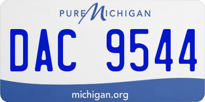 MI license plate DAC9544