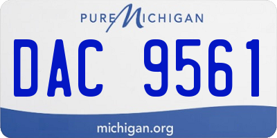 MI license plate DAC9561